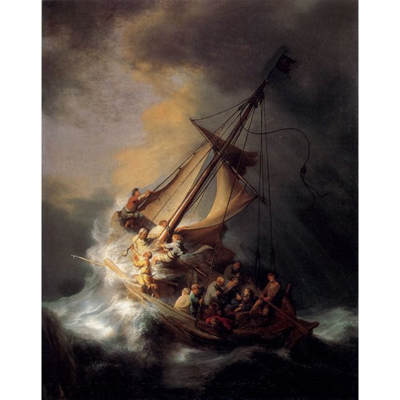 800x800 High Quality Handmade Canvas Oil Painting Old Master Rembrandt Van - Rembrandt Ship Painting