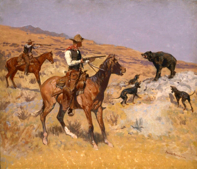 400x342 Frederic Remington - Remington Horse Painting