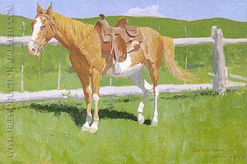 350x233 Sorrel Horse Study 1899 By Frederic Remington - Remington Horse Painting