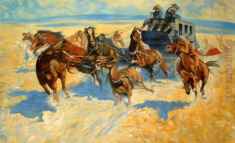 822x499 Frederic Remington Downing The Night Leader Painting Anysize 50 - Remington Painting