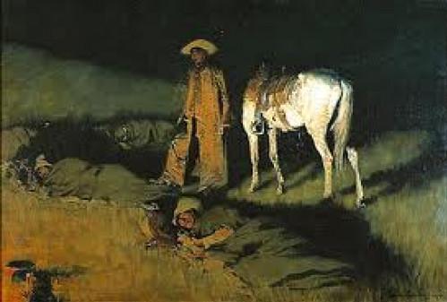 499x337 In From The Night Herd 1907 Frederic Remington Art Museum - Remington Painting