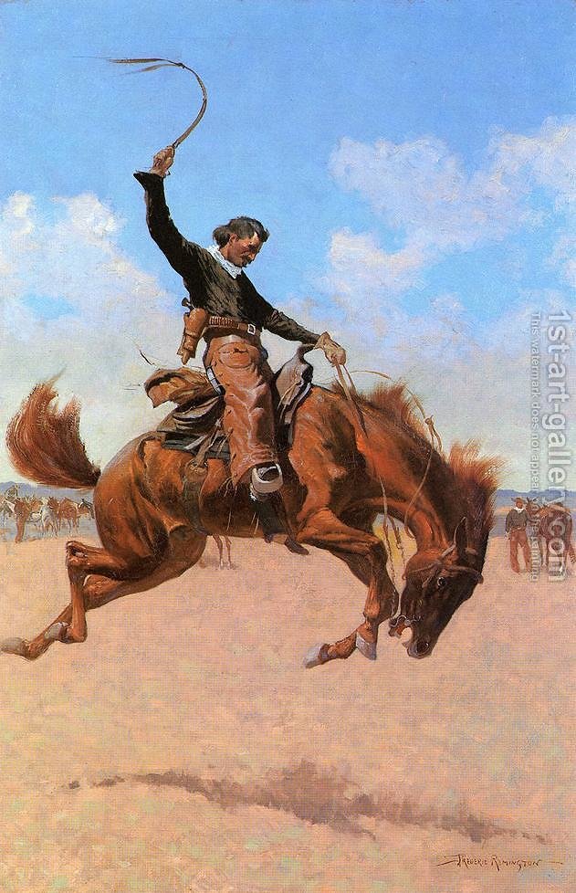 631x978 The Bronco Buster Frederic Remington Reproduction 1st Art Gallery - Remington Painting