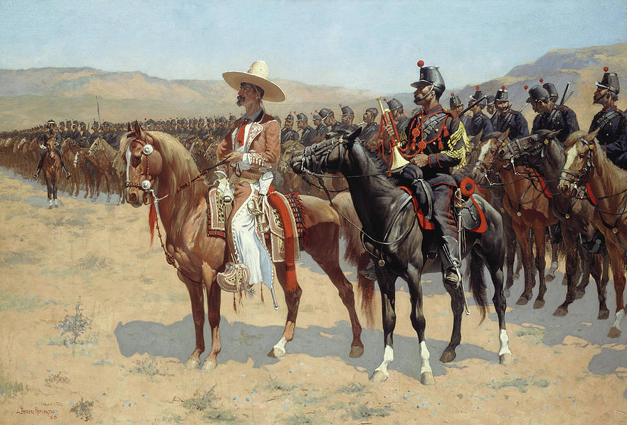 900x610 The Mexican Major Painting By Frederic Remington - Remington Painting