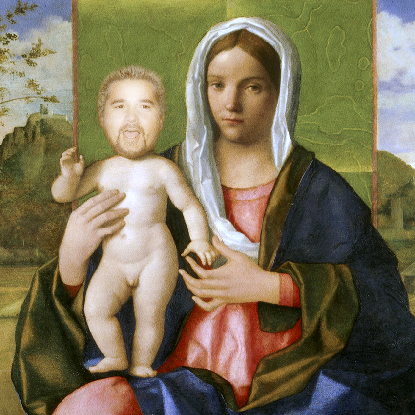850x850 10 Paintings Of Guy Fieri As Every Renaissance Baby Guy Fieri - Renaissance Baby Painting