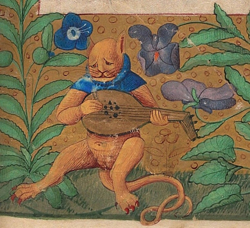 500x455 23 Ugly Medieval Cat Paintings That Will Speak To Your Soul - Renaissance Cat Painting