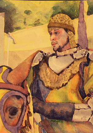 301x432 Renaissance Knight Painting By Marsha Wright - Renaissance Knight Painting