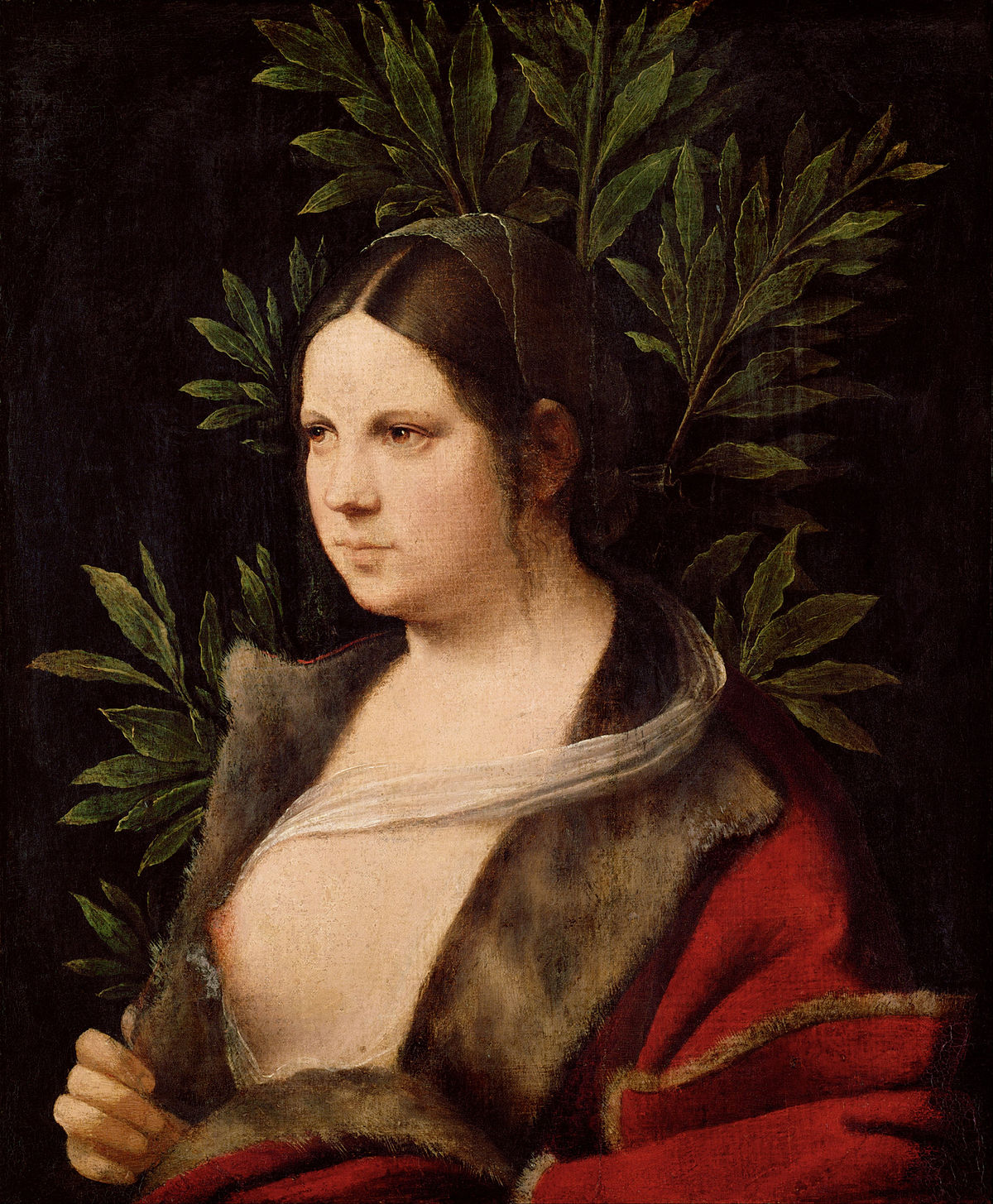 1200x1455 Laura (Giorgione) - Renaissance Lady Painting