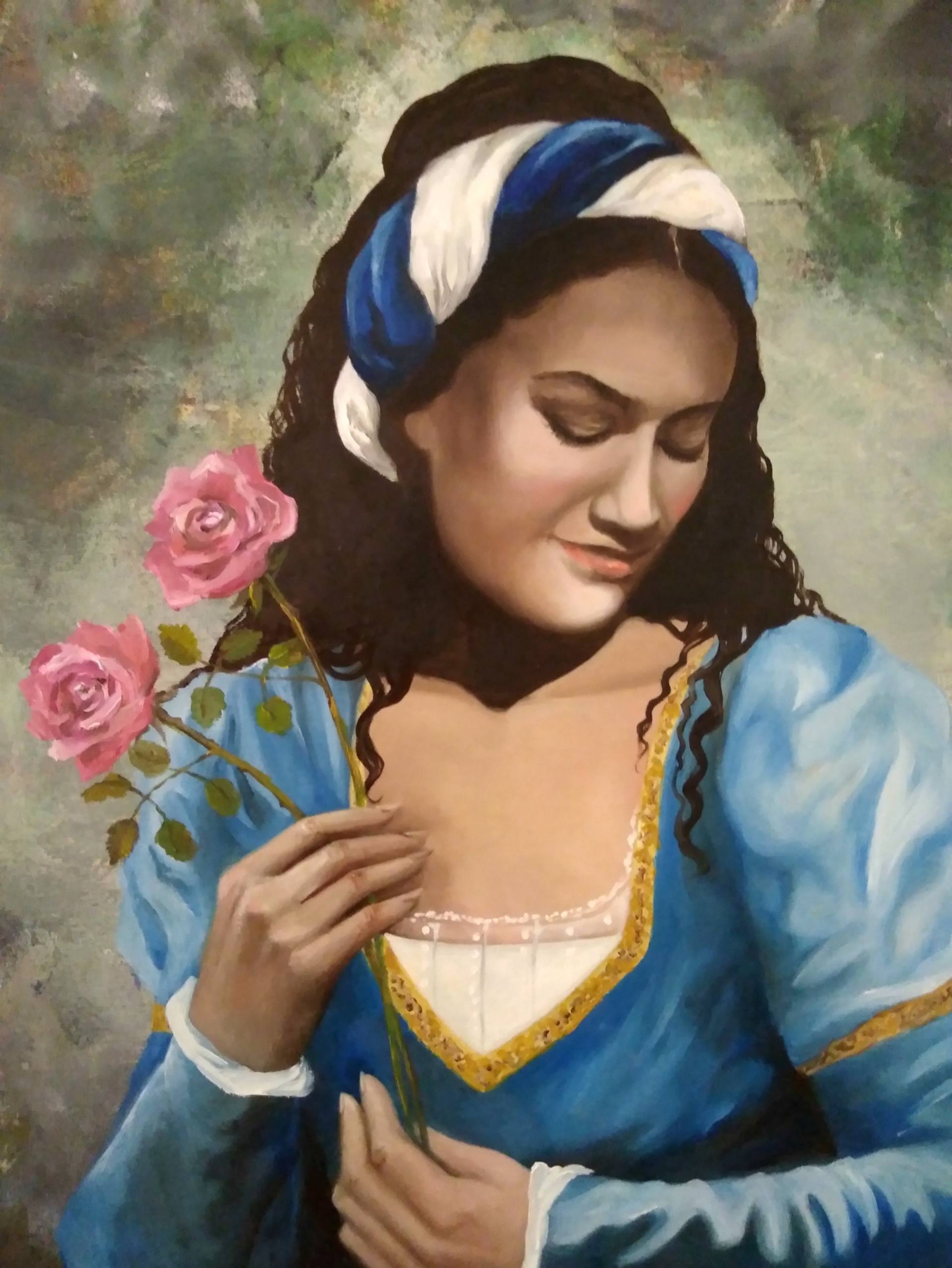 1920x2558 Saatchi Art Renaissance Lady Painting By Anna Rita Angiolelli - Renaissance Lady Painting