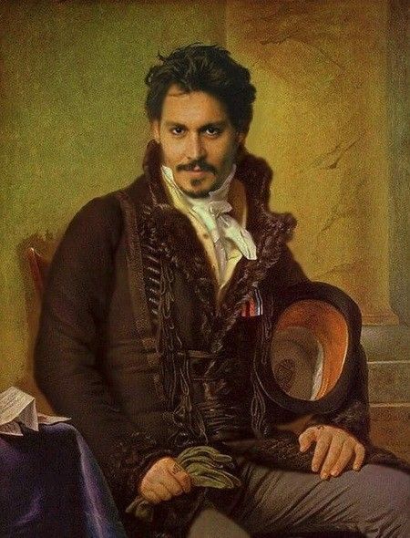 450x590 Look Pretty Yummy To Me! Johnny Depp As A Renaissance Man - Renaissance Man Painting