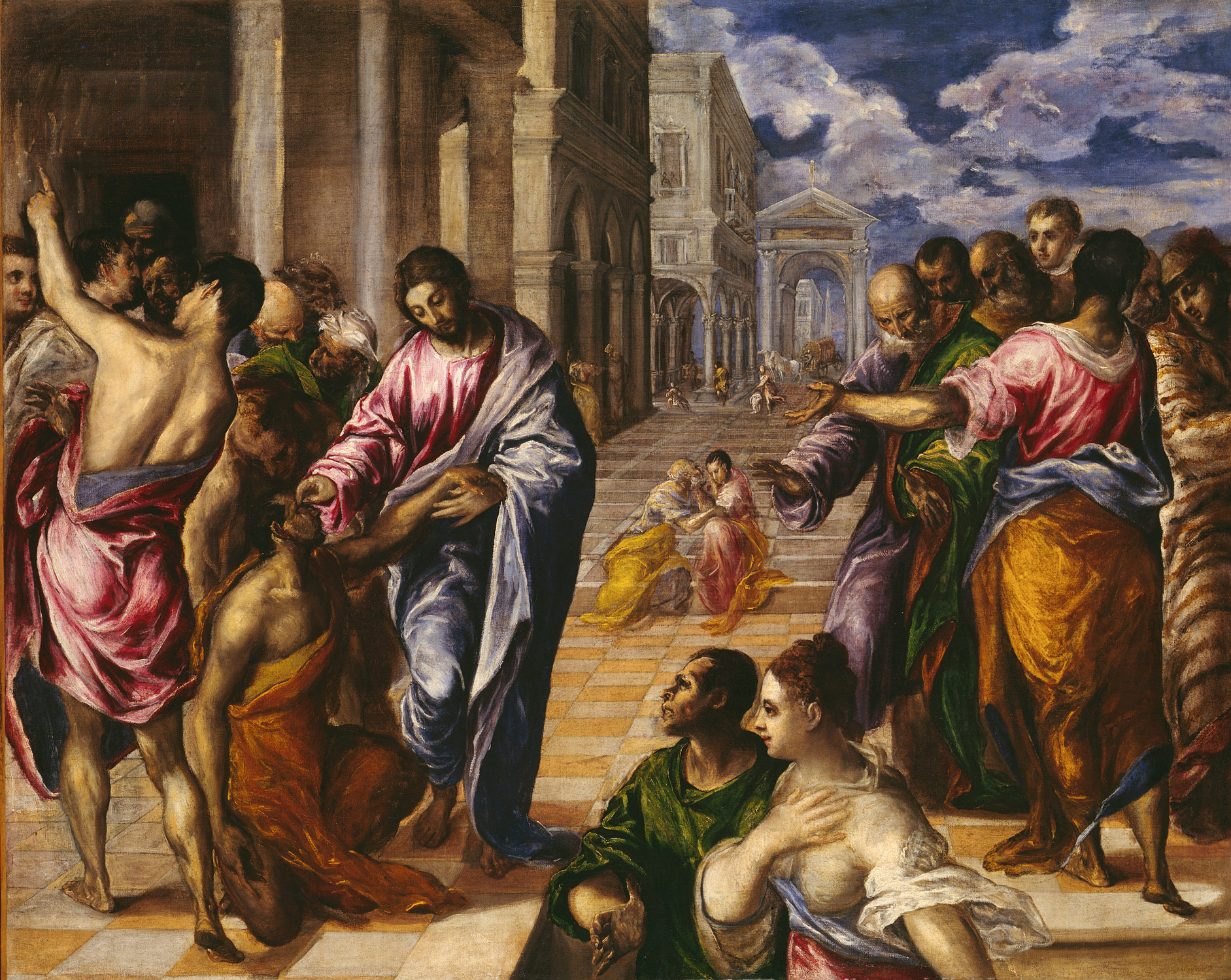 1883x1500 Christ Healing The Blind El Greco (Domenikos Theotokopoulos - Renaissance Painting