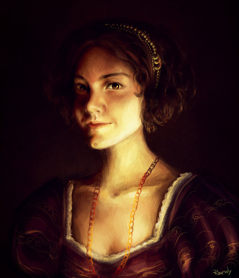 828x965 Self Portrait In The Renaissance Style By Rhapsody In White - Renaissance Style Painting