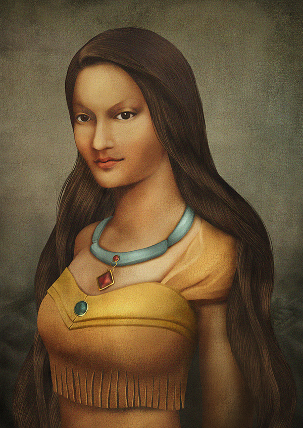 600x847 Disney Princesses In Renaissance On Behance - Renaissance Woman Painting