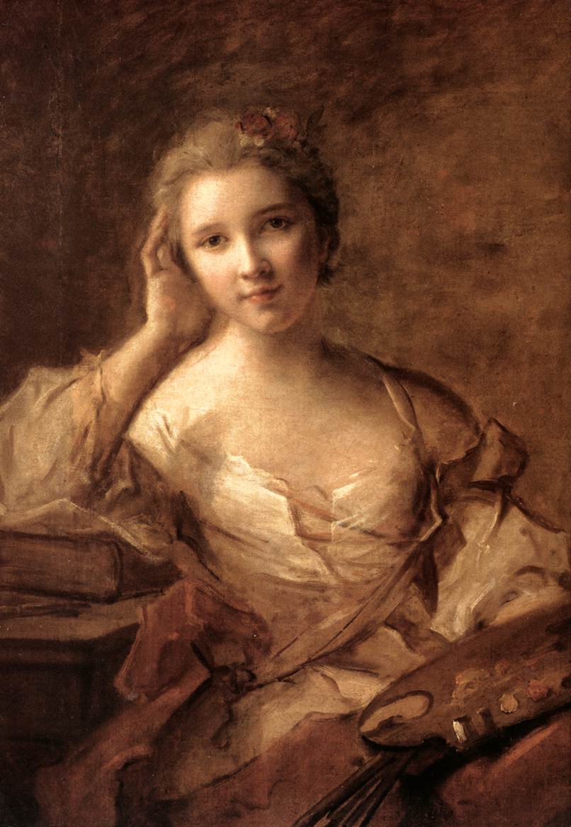 806x1166 Portrait Of A Young Woman Painter - Renaissance Woman Painting
