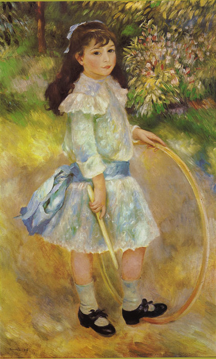 421x700 Girl With A Hoop, 1885 - Renoir Girl Painting