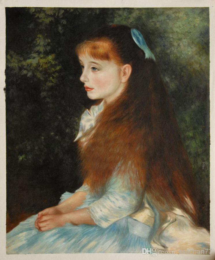 745x900 Little Irene By Renoir, Beautiful Girl Handmade High Quality - Renoir Girl Painting