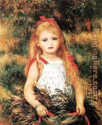 325x400 Pierre Auguste Renoir Girl With Sheaf Of Corn Painting Anysize 50 - Renoir Girl Painting