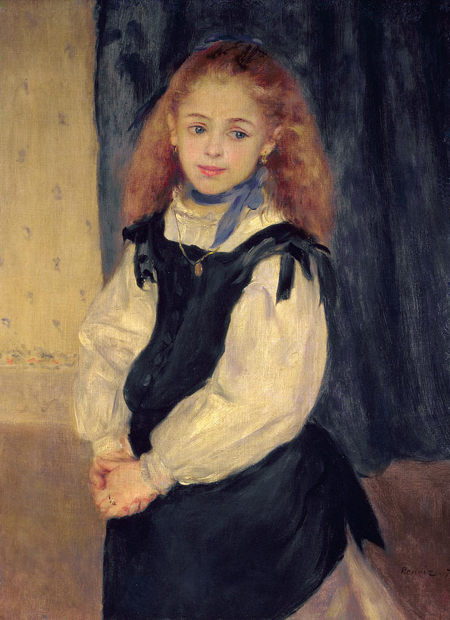 653x900 Portrait Of Mademoiselle Legrand Painting By Pierre Auguste Renoir - Renoir Girl Painting