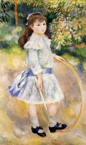 299x500 Pierre Auguste Renoir (Girl With A Hoop, 1885) Hand - Renoir Girl Painting