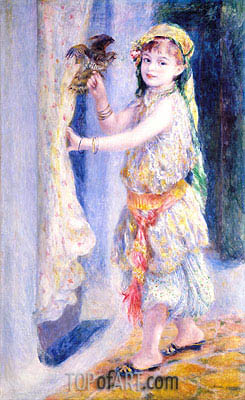 245x400 Young Girl With Falcon Renoir Painting Reproduction 1921 - Renoir Girl Painting
