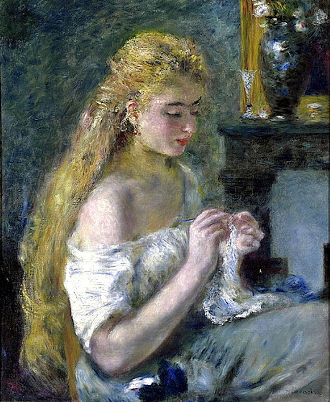 649x790 Artwork By Pierre Auguste Renoir - Renoir Girl Painting
