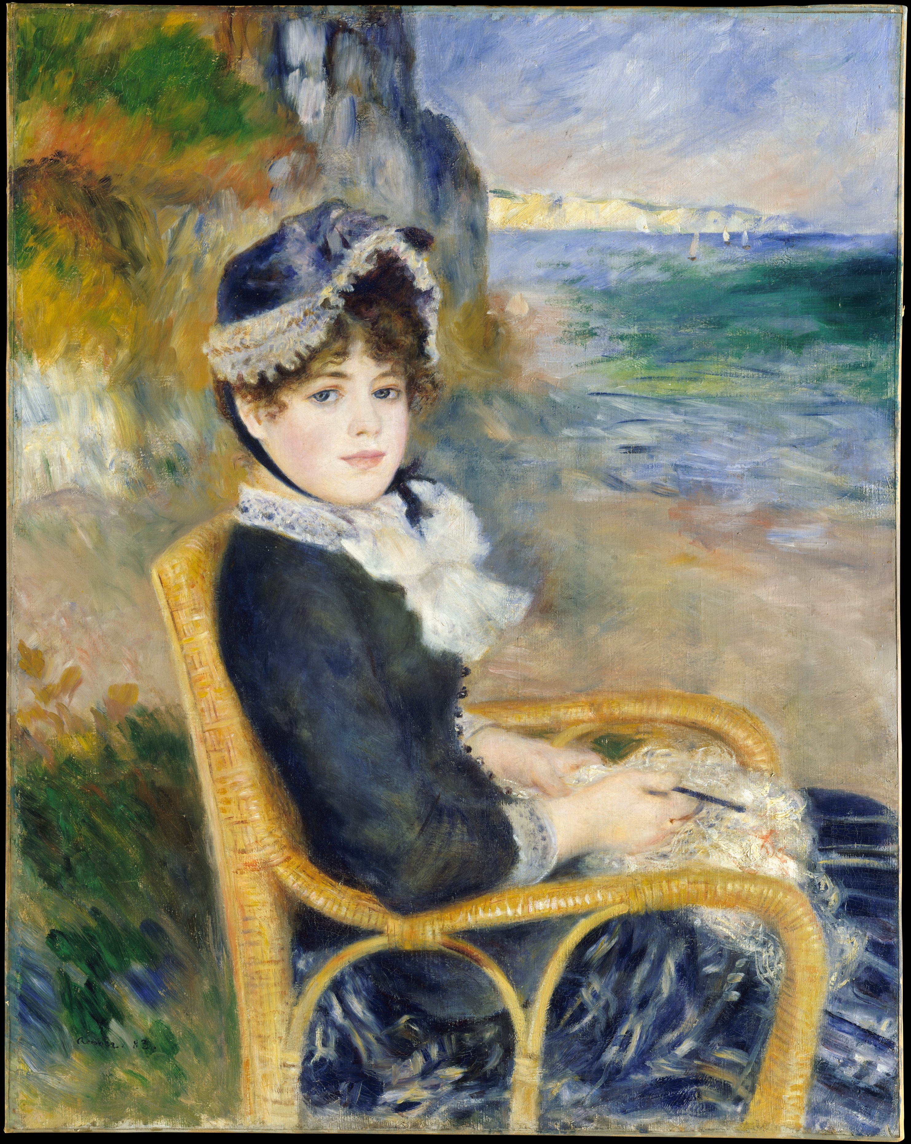 2965x3722 Auguste Renoir By The Seashore The Met - Renoir Girl Painting
