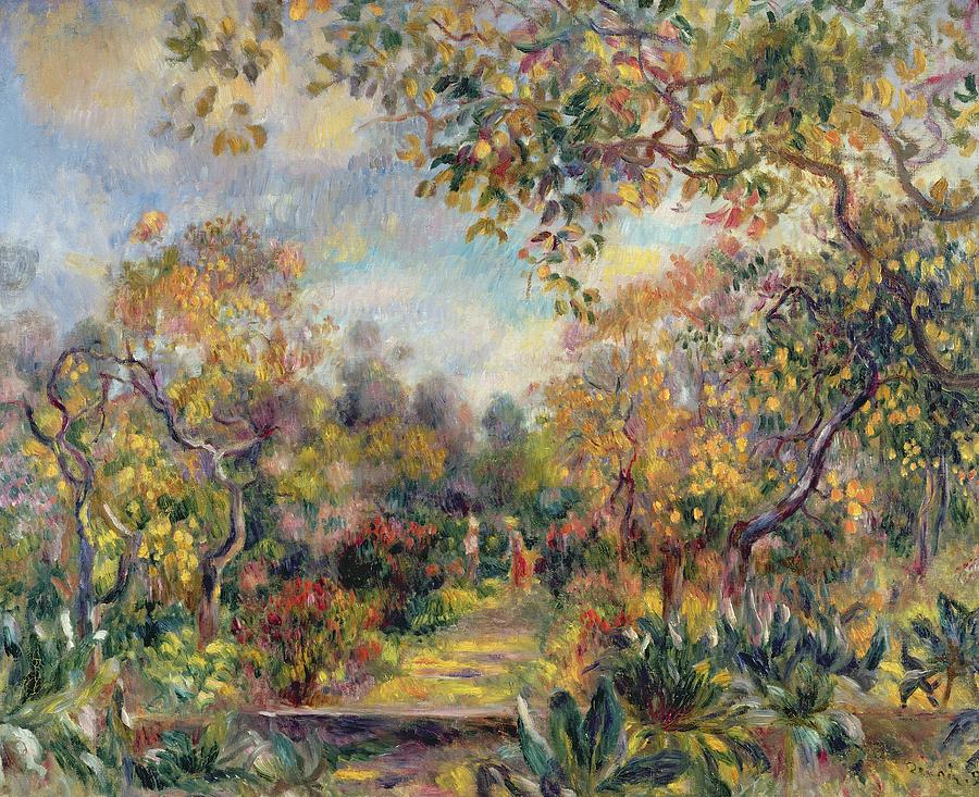 900x733 Landscape At Beaulieu Painting By Pierre Auguste Renoir - Renoir Painting