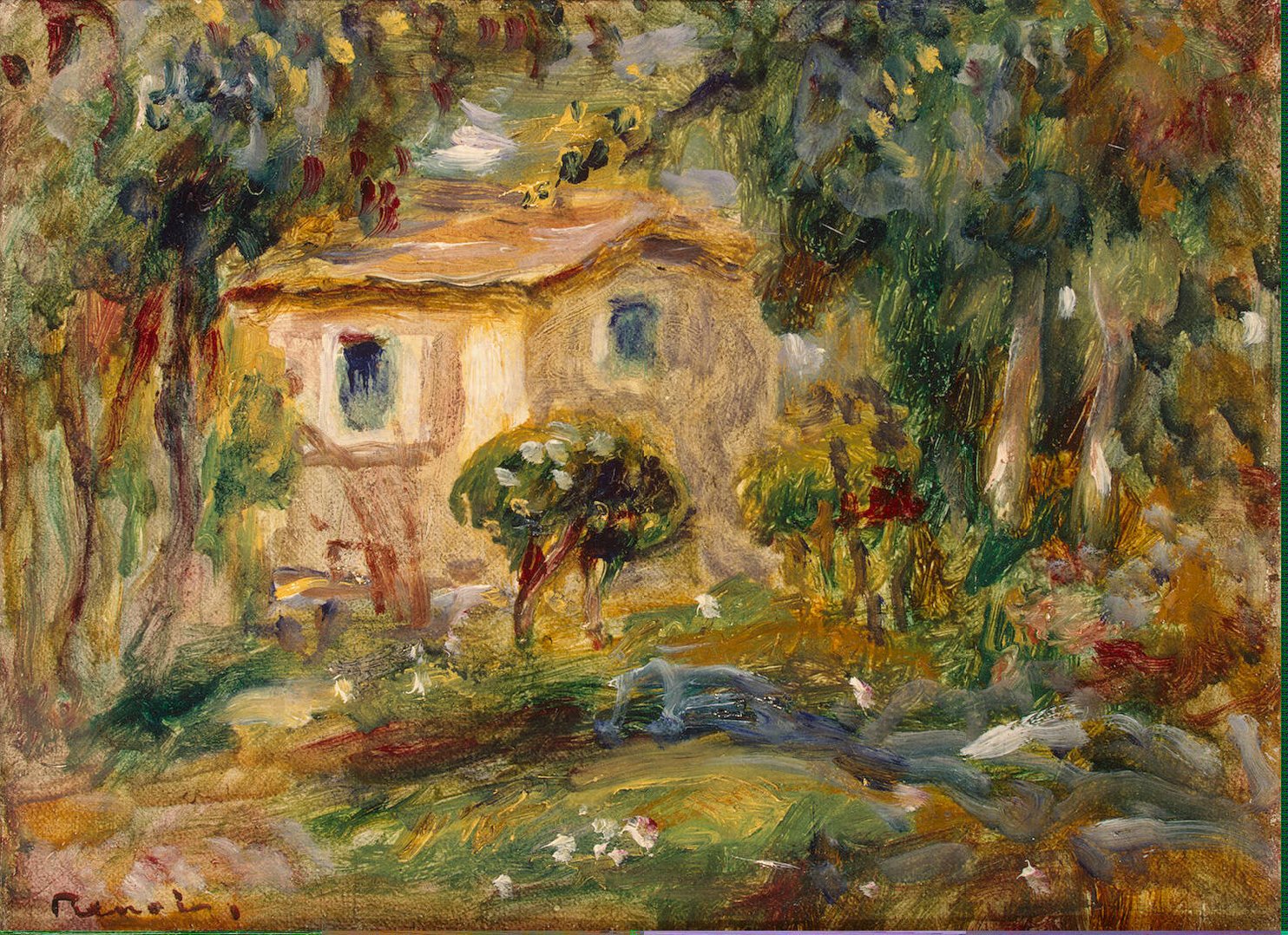 1484x1078 Landscape. Le Cannett Painting Pierre Auguste Renoir Oil Paintings - Renoir Painting