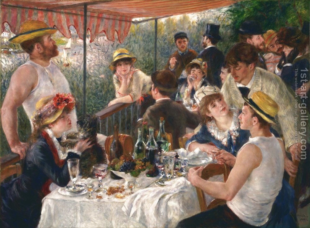 1000x738 Luncheon Of The Boating Party Pierre Auguste Renoir Reproduction - Renoir Painting
