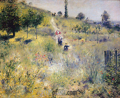 400x327 Path Leading Through Tall Grass Renoir Painting Reproduction - Renoir Painting
