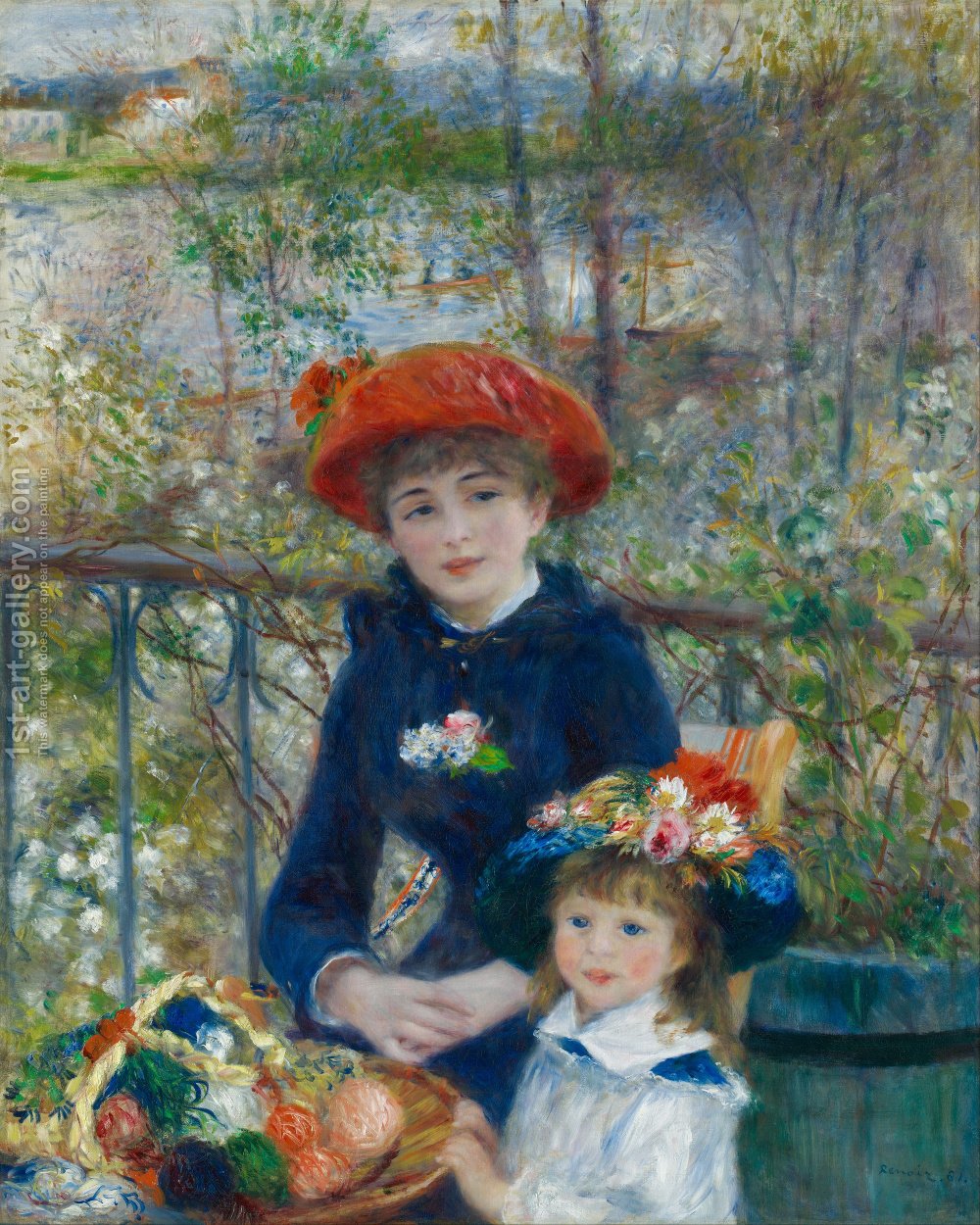 1000x1250 Two Sisters Aka On The Terrace Pierre Auguste Renoir Reproduction - Renoir Painting