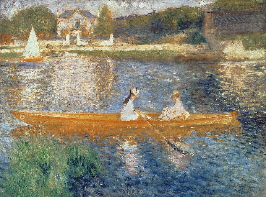 900x668 Boating On The Seine Painting By Pierre Auguste Renoir - Renoir Painting
