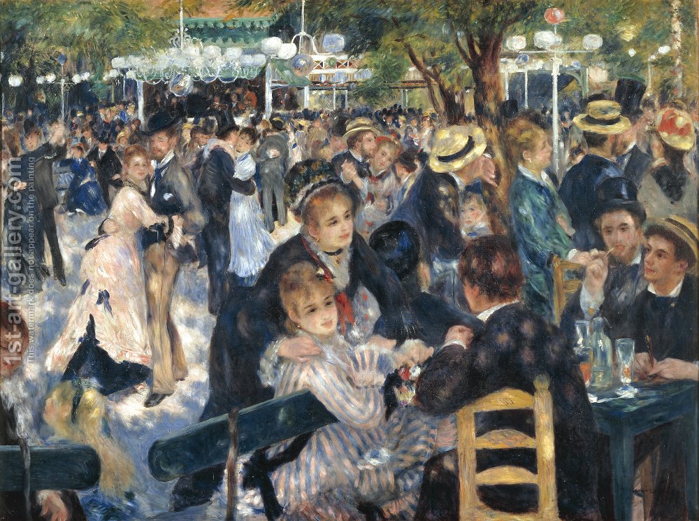 1000x745 Dance At The Moulin De La Galette Pierre Auguste Renoir - Renoir Painting