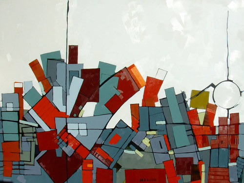 500x375 Repetition Of Form Paintings By Ben Stansfield - Repetition Painting