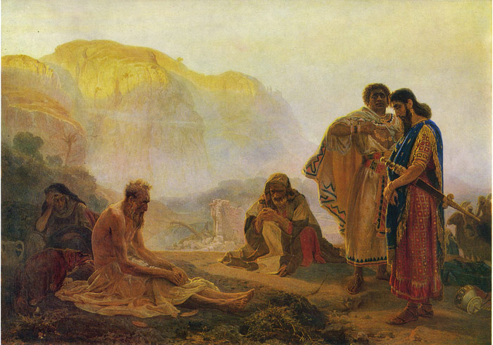 700x490 Iov And His Friends - Repin Painting