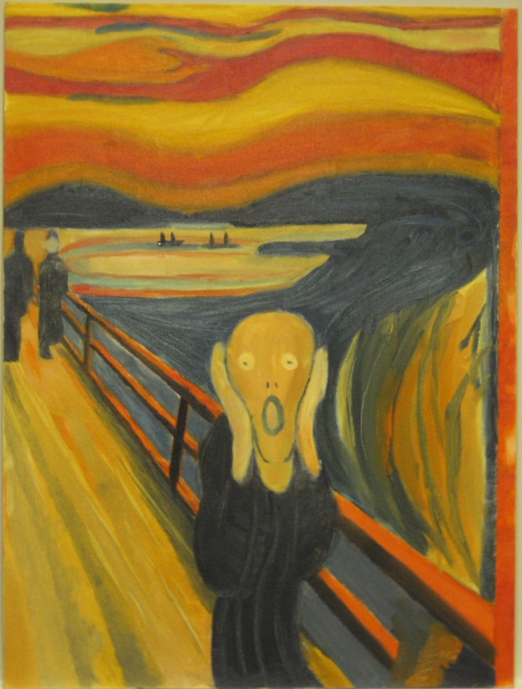 735x969 The Scream - Replica Painting