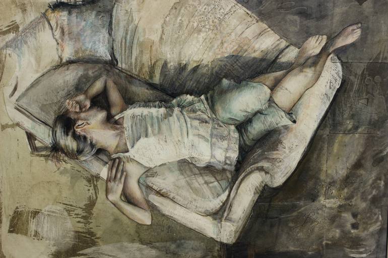 770x513 Saatchi Art Gentle Repose Painting By Nancy Bossert - Repose Painting