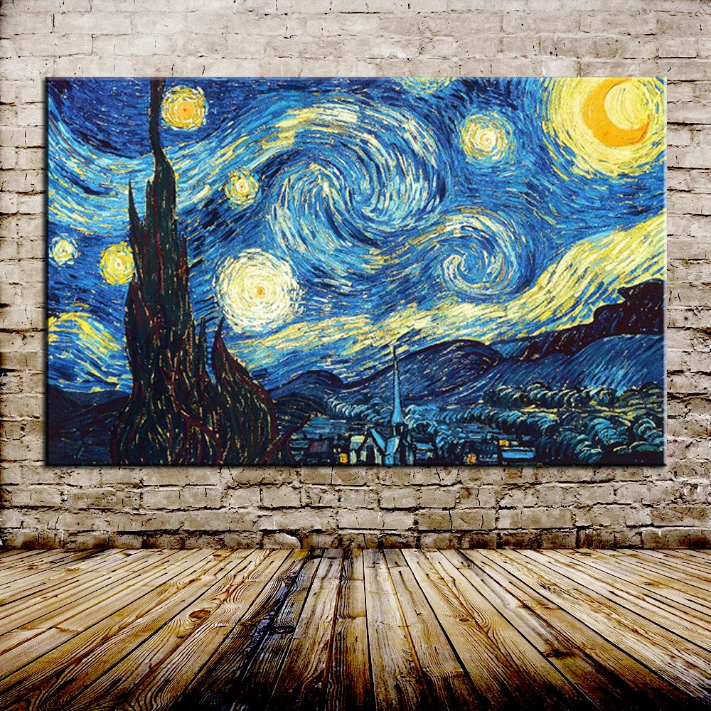 1000x1000 Starry Night Of Vincent Van Gogh Handmade Reproduction Oil - Reproduction Oil Painting On Canvas