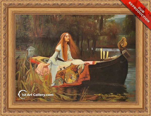 600x464 The Lady Of Shalott 1888 Waterhouse Reproduction 1st Art Gallery - Reproduction Painting