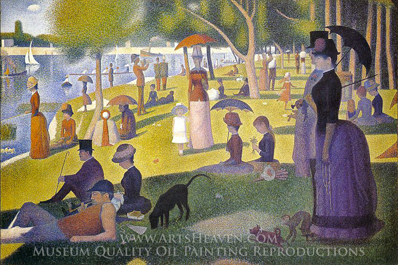 820x546 A Sunday Afternoon On The Island Of La Grande Jatte Georges - Reproductions Of Famous Painting
