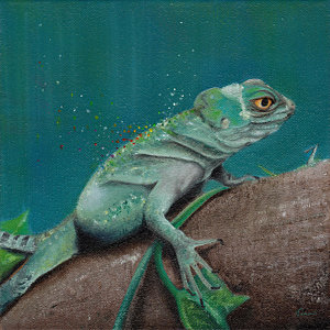 300x300 Reptile Eye Paintings Fine Art America - Reptile Painting