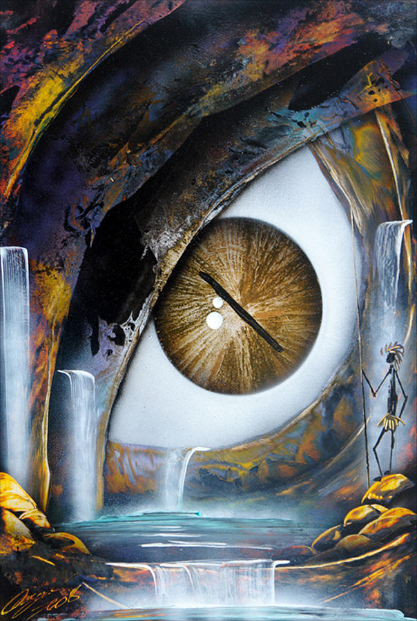 604x900 Reptile Painting By Angel Ortiz - Reptile Painting