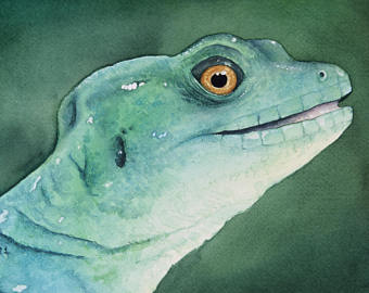 340x270 Reptile Painting Etsy - Reptile Painting