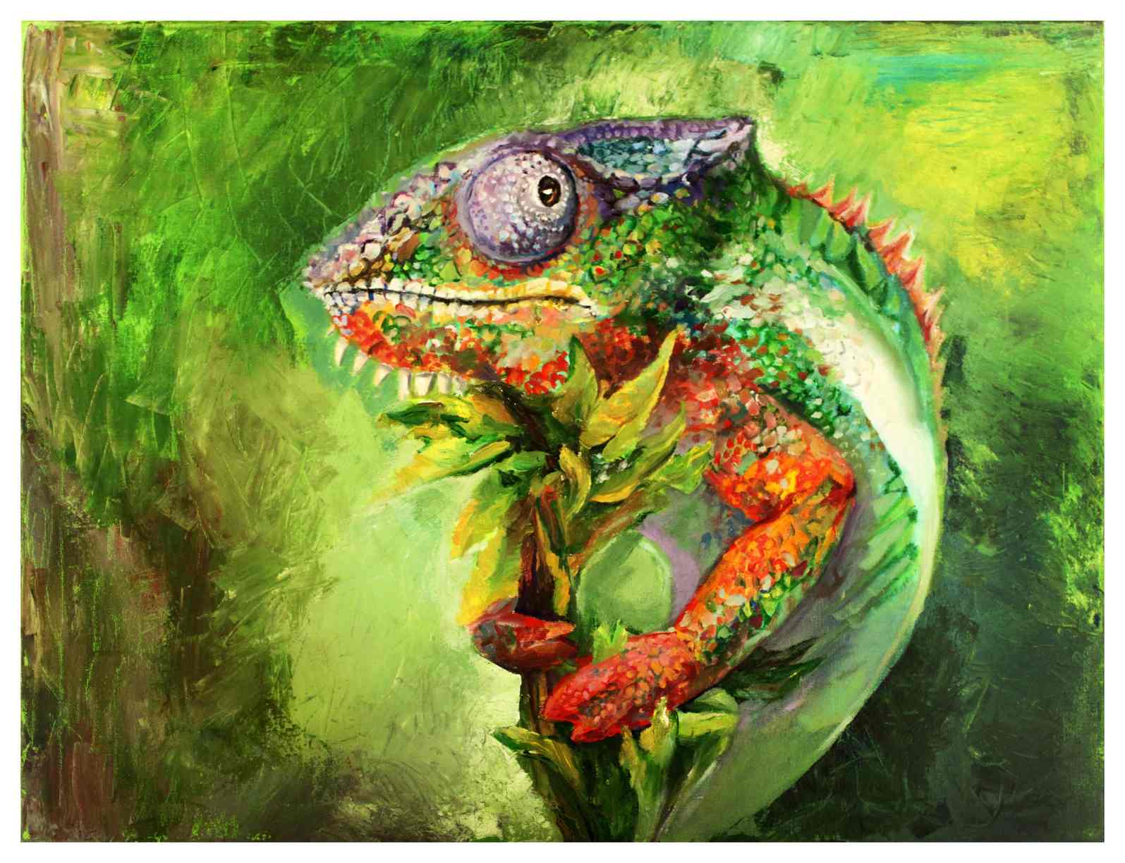 1595x1224 Student Portfolio - Reptile Painting
