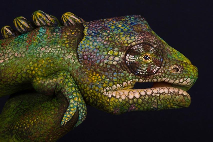 850x567 Hyper Realistic Handimal Paintings The Science Explorer - Reptile Painting