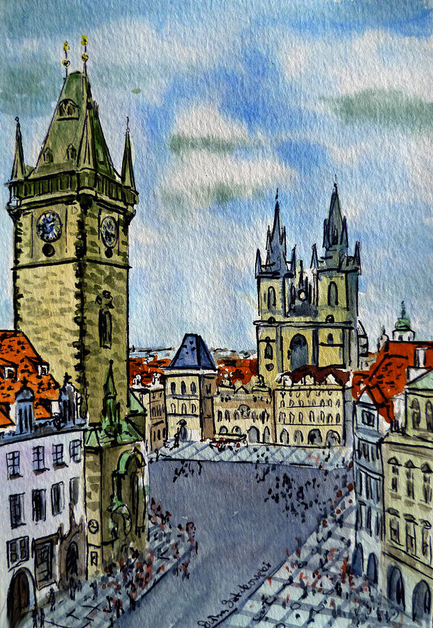 621x900 Prague Czech Republic Painting By Irina Sztukowski - Republic Painting