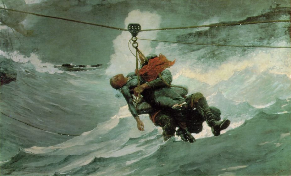 926x562 The Life Line By Winslow Homer My Daily Art Display - Rescue Painting