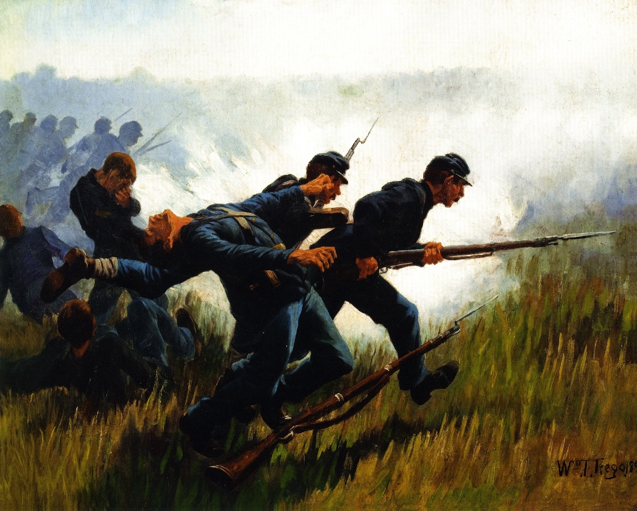 1276x1024 The Rescue Of The Colors Painting William Trego Oil Paintings - Rescue Painting