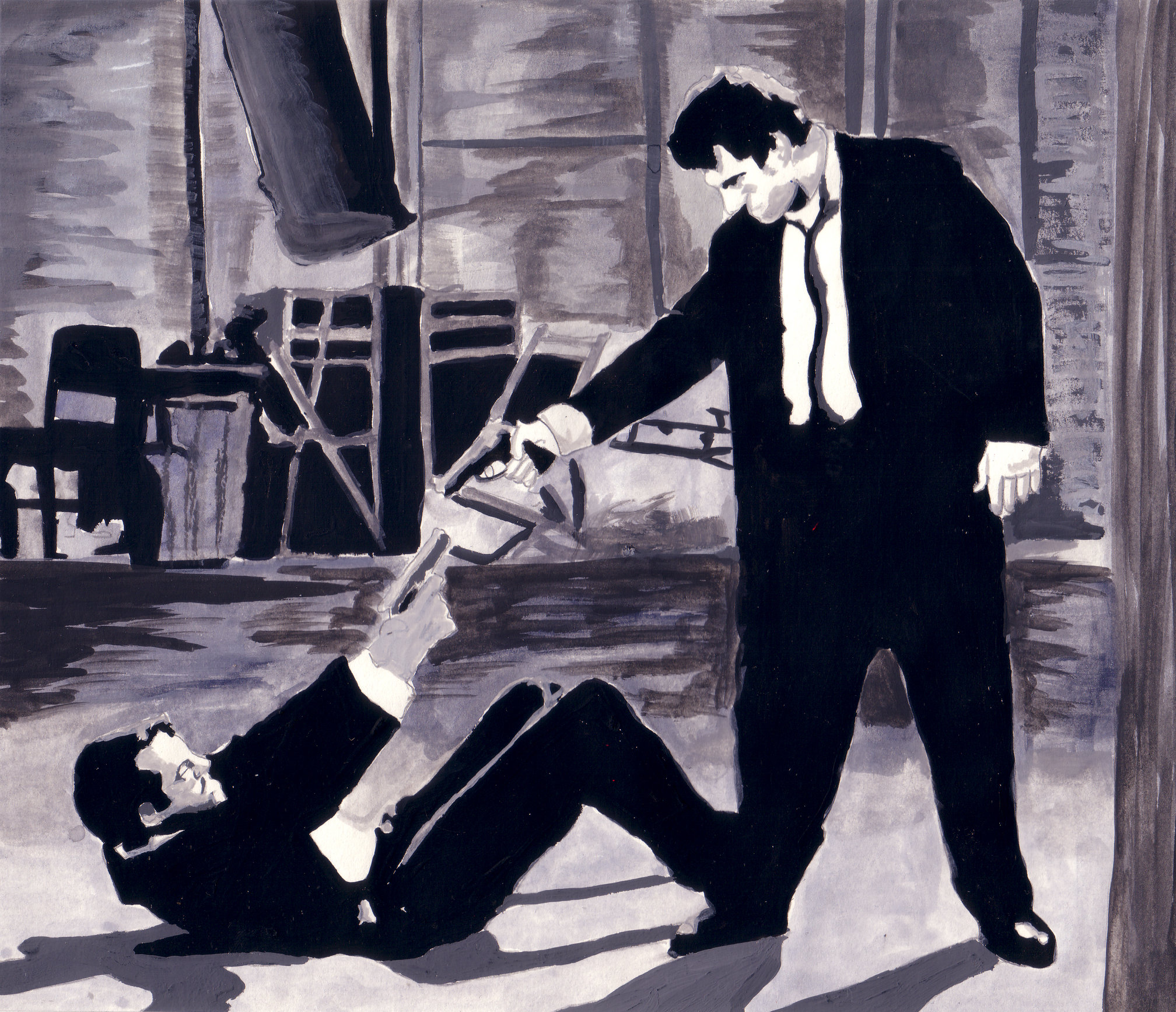 2016x1735 Reservoir Dogs By Snakeboyillustration - Reservoir Dogs Painting
