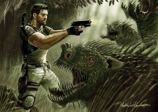 600x424 Resident Evil 5 By Furgur - Resident Evil Painting