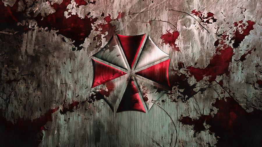 900x506 Umbrella Resident Evil Painting By Vadim Pavlov - Resident Evil Painting